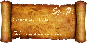 Szerencsi Péter névjegykártya